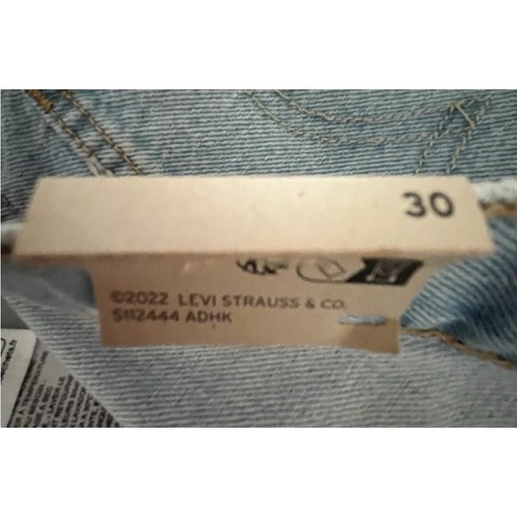 NWT Levi 501 Womens Sz 30 Button Fly Cut-Off Frayed Edge Distressed Denim Shorts - Picture 6 of 7